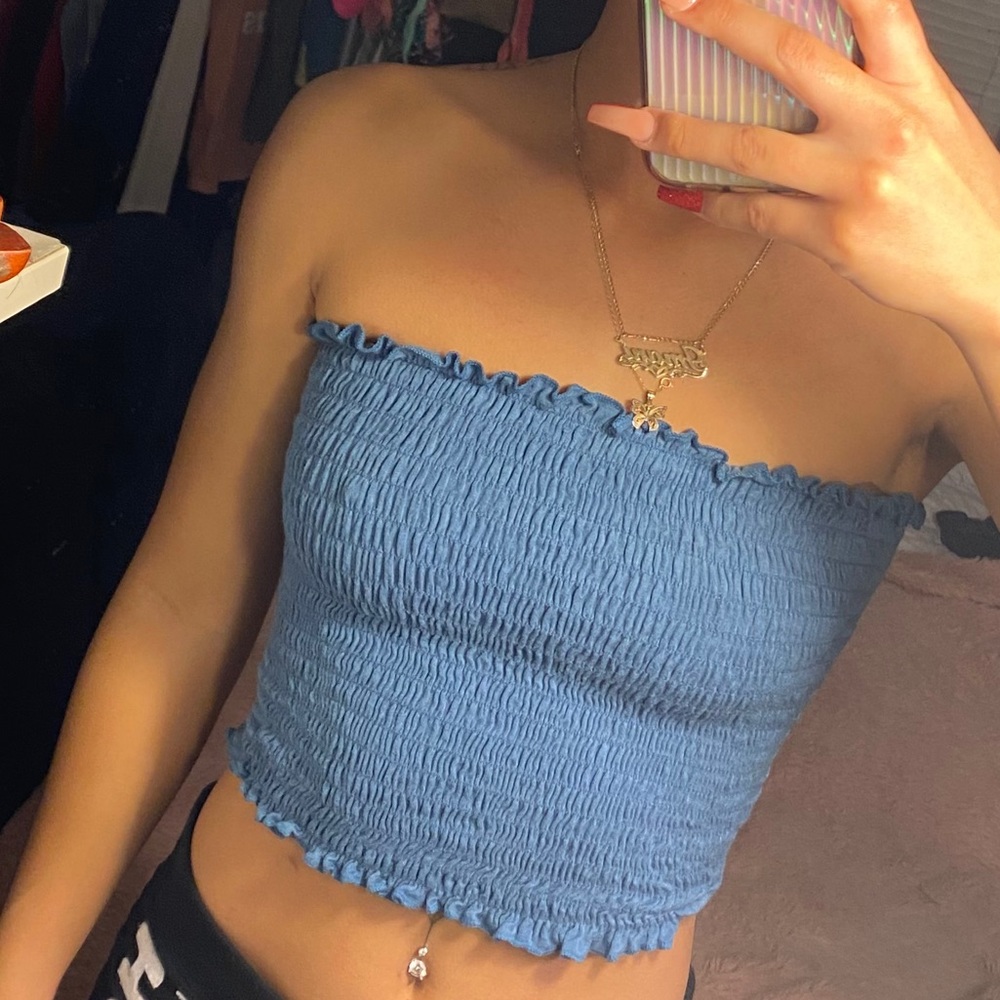 ruffled tube top